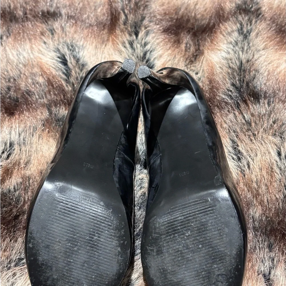 Vintage GUESS Black Patent Peep-Toe High Heels